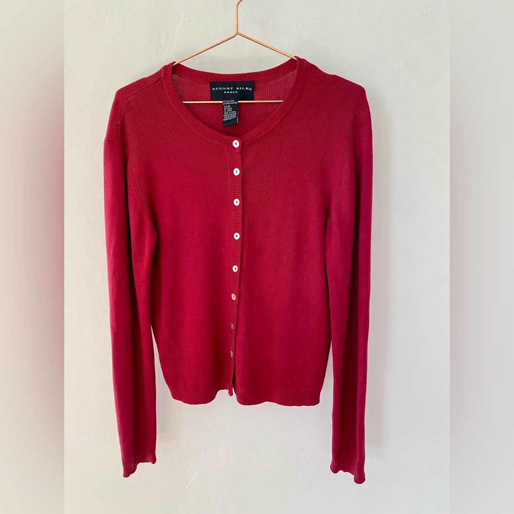 August Silk | silk blend cardigan